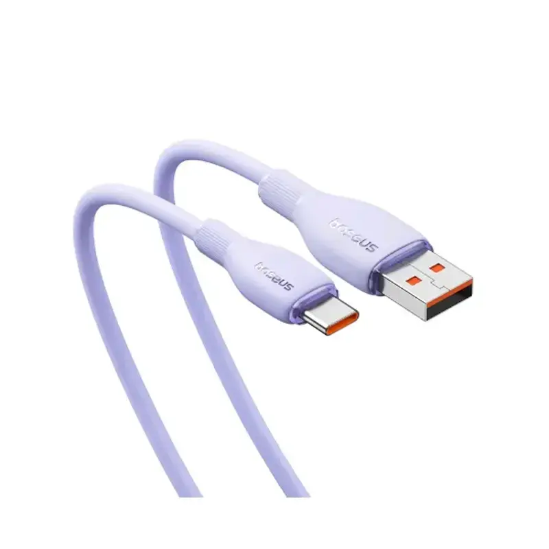 پورت های کابل pudding fast charge A to C 100W purple